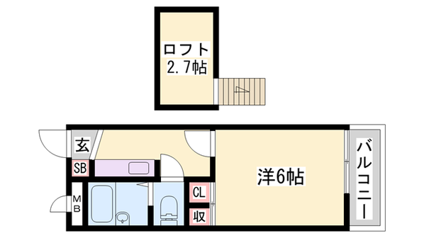 西江井ケ島駅 徒歩10分 2階の物件間取画像